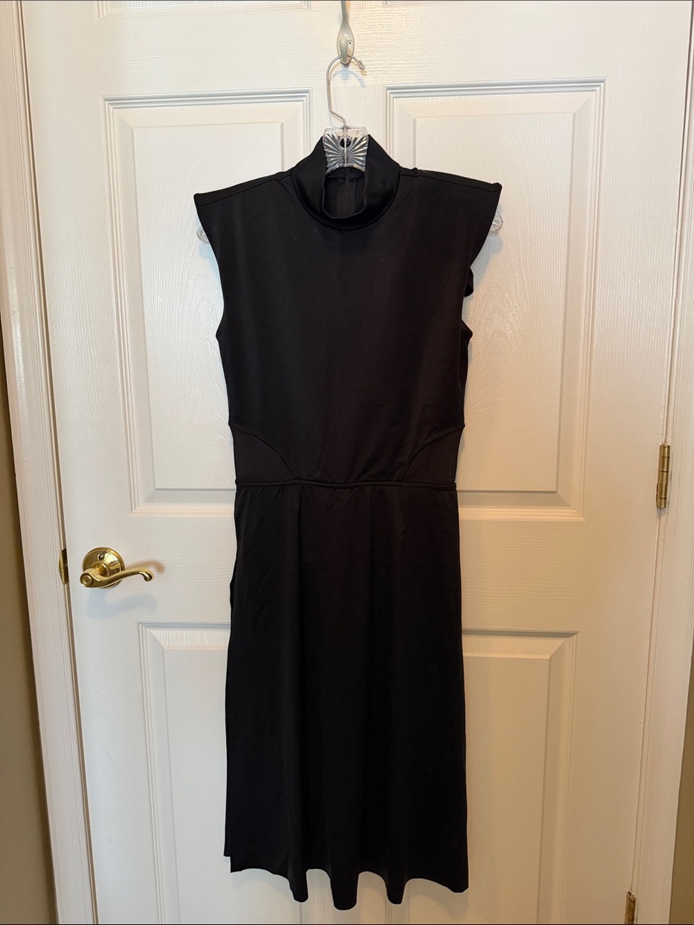 Weissman Black Sleeveless Mock Neck Costume Dress